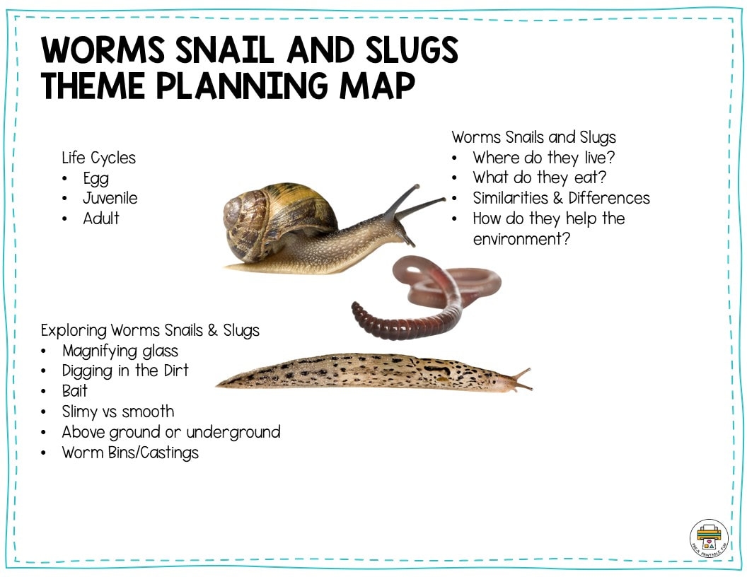 Preschool Worms Snails And Slugs Theme Pre K Printable Fun