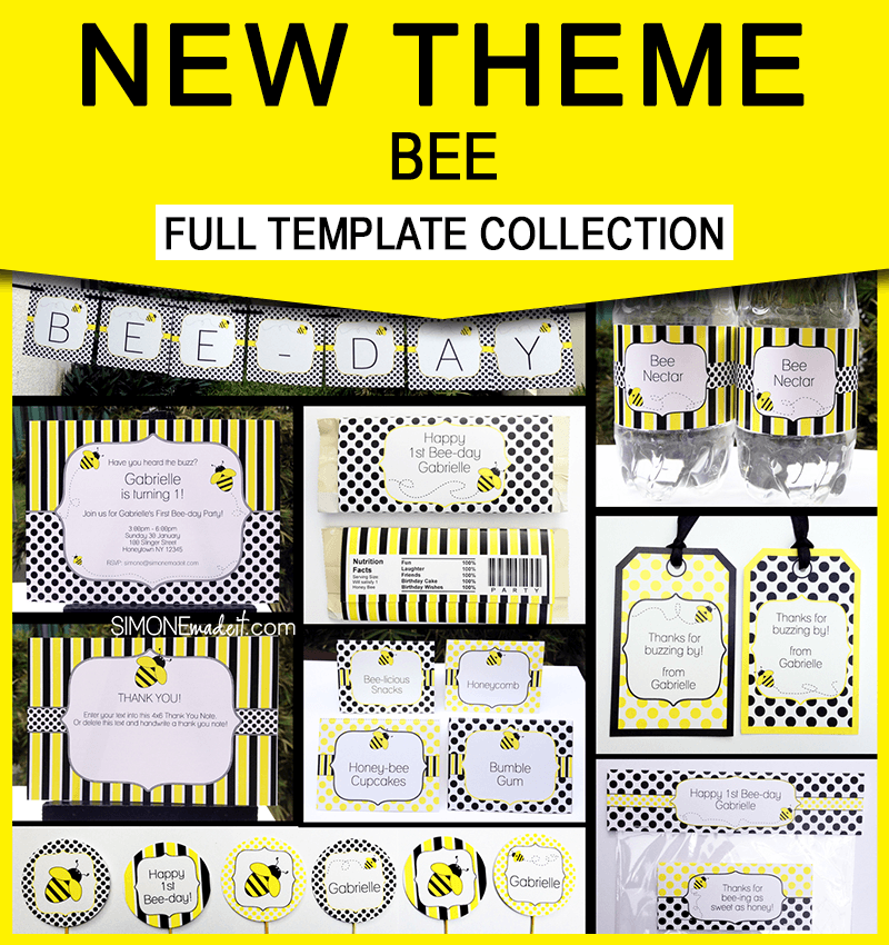 Printable Bee Party Invitations And Decorations