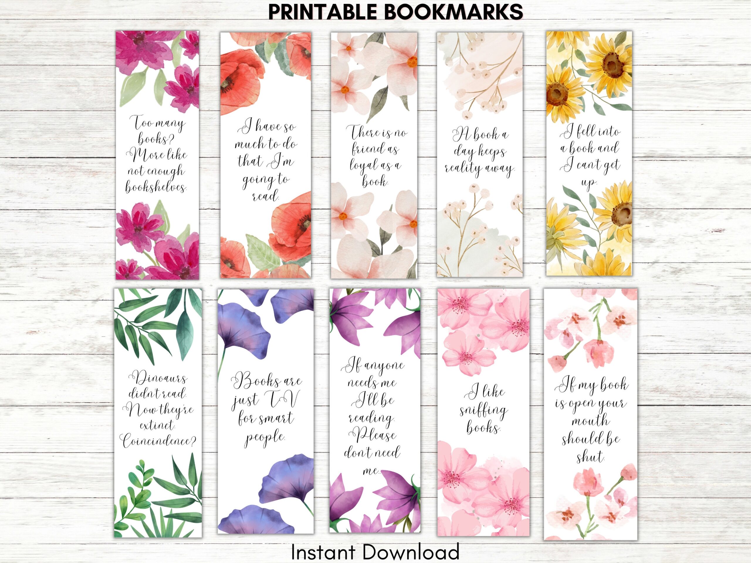 Free Printable Template Bookmarks