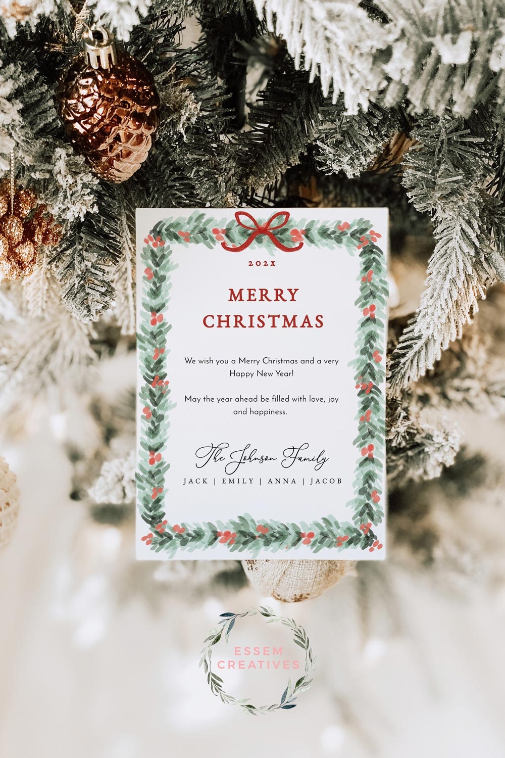 Free Printable Christmas Postcard Templates