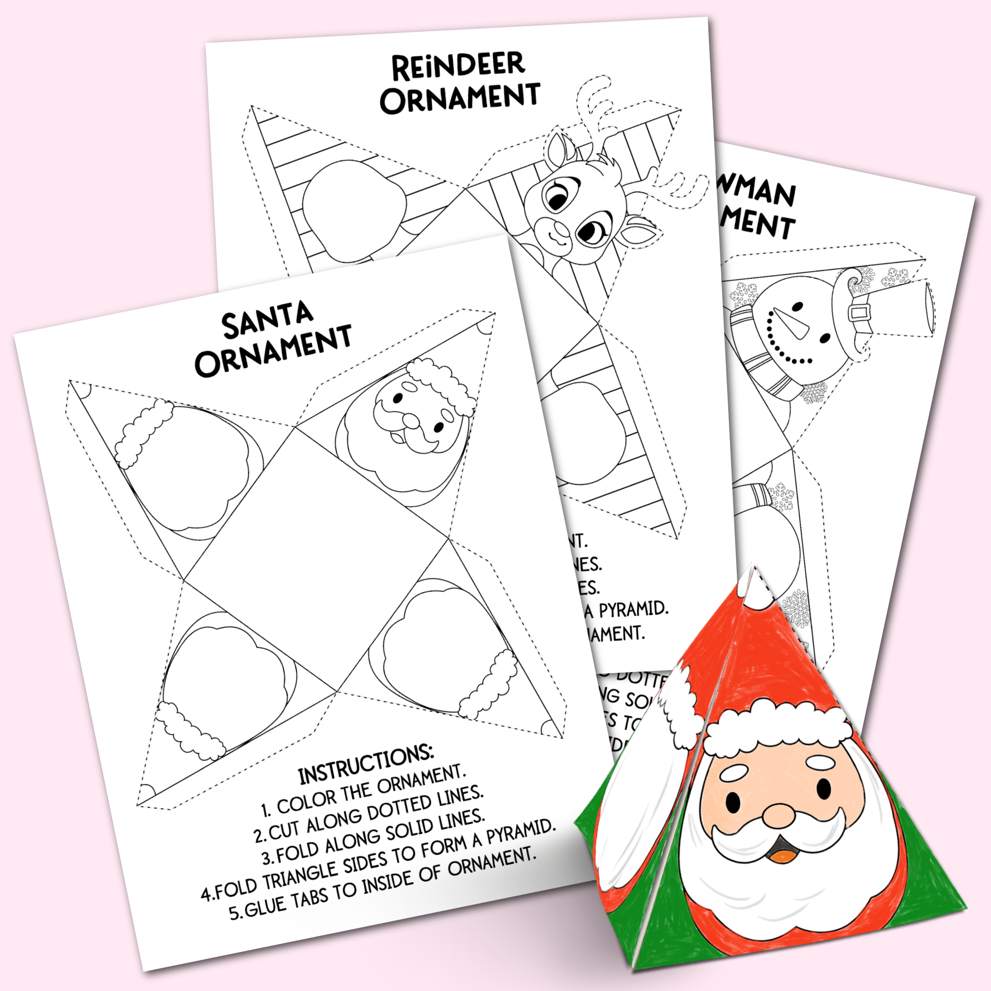 Free Printable 3d Christmas Ornament Template