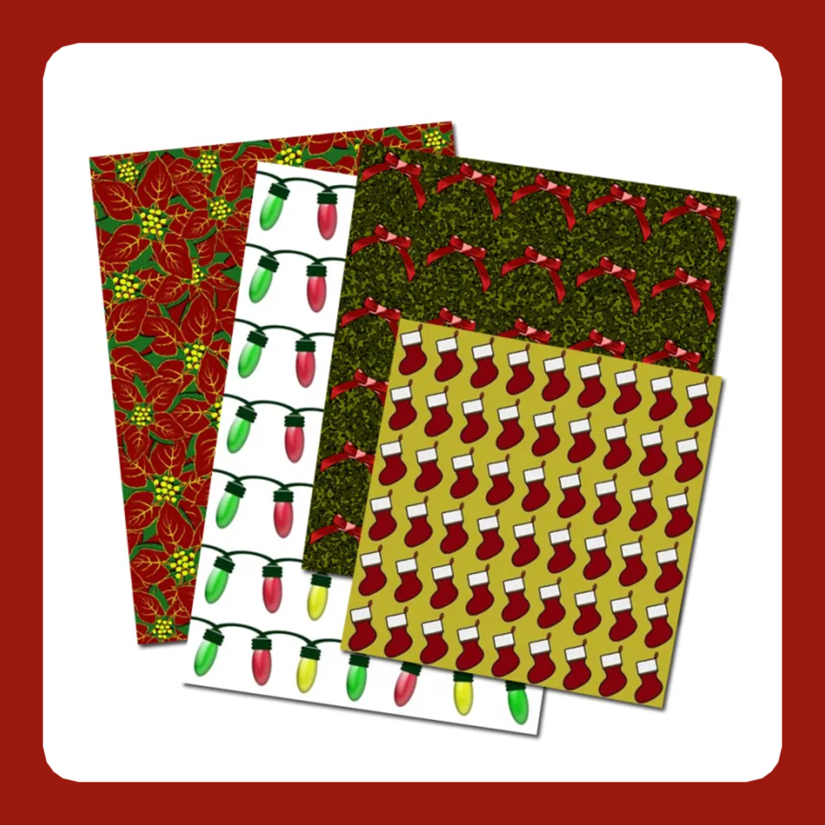 Printable Christmas Scrapbook Paper Patterns U0026 Frames HubPages