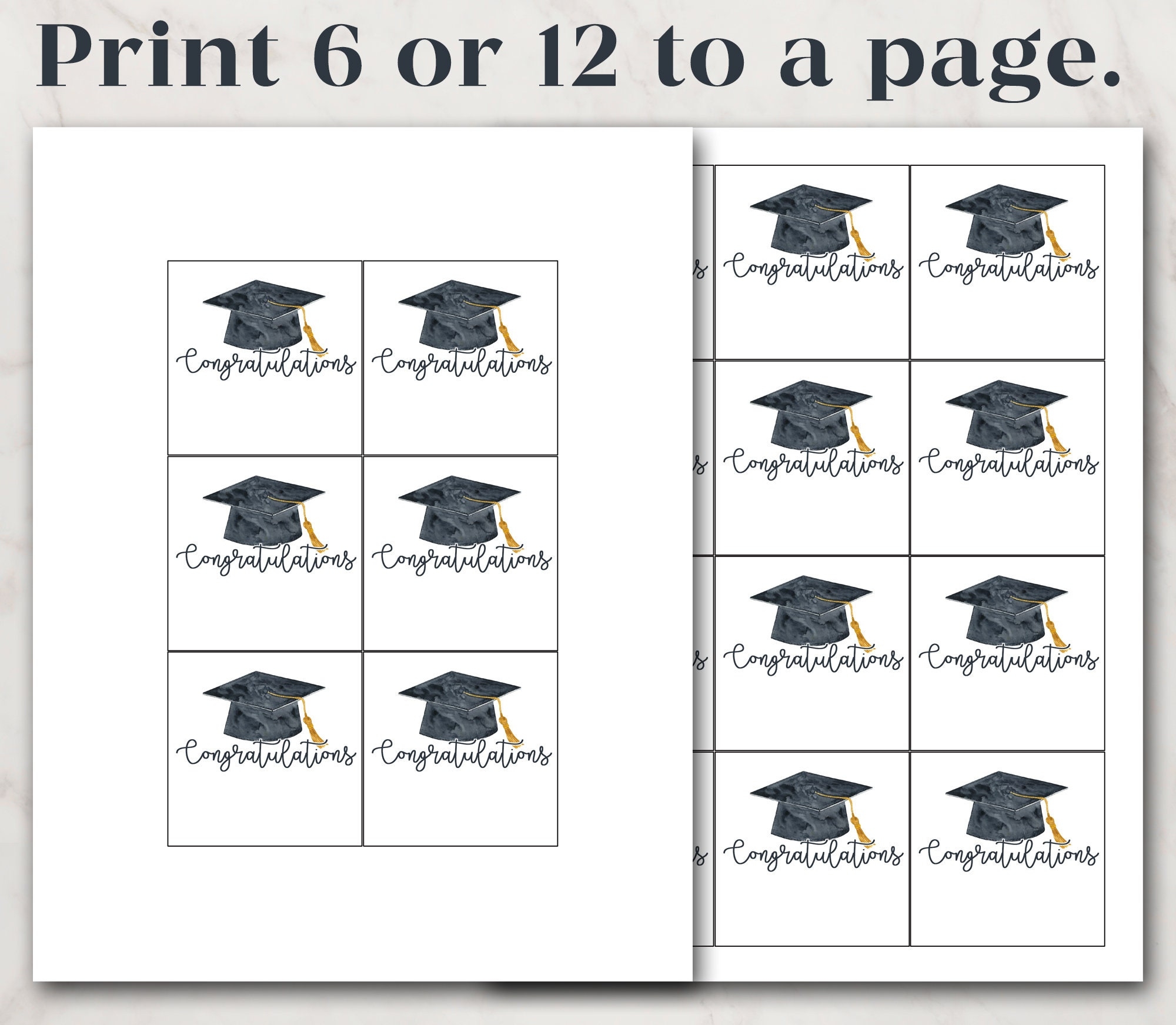 Printable Congratulations Graduation Tags Editable CONGRATS Gift Tag High School Or College Graduation Gift Tags Printable Tags Etsy