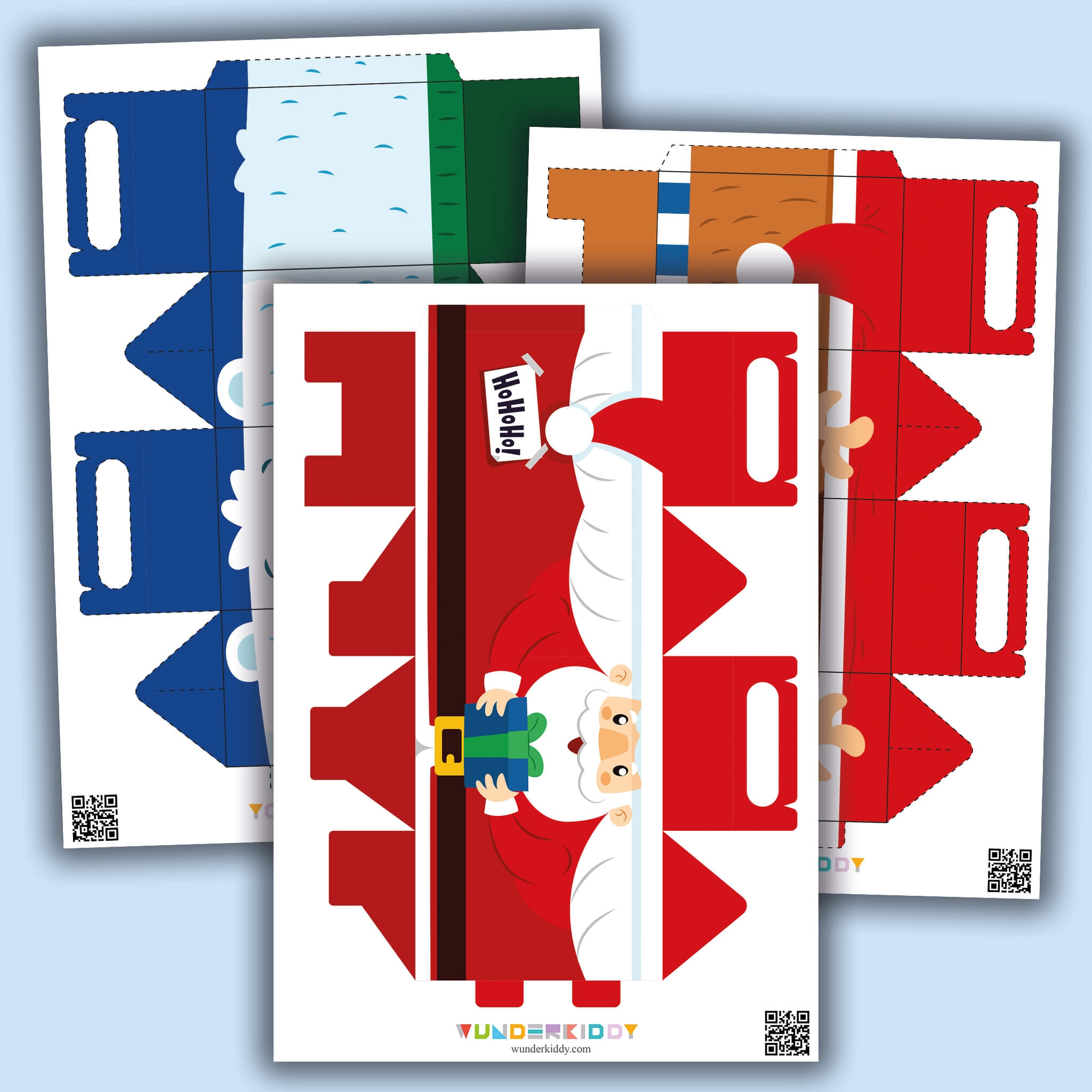 Printable Craft Template Christmas Gift Boxes For Kids