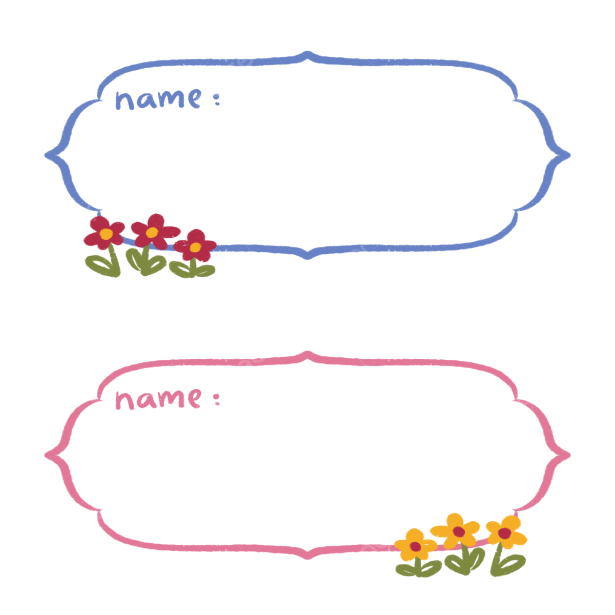 Name Tag Border Template Free Printable