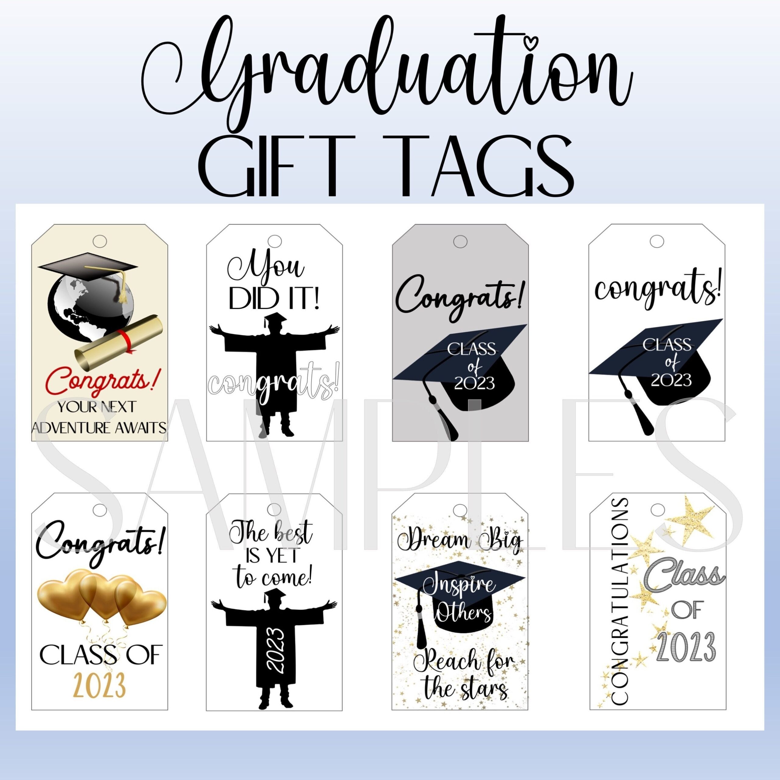 Printable Graduation Gift Tags Graduation Class Of 2023 Favor Tags Congrats Grad You Did It Graduation Party Gift Tag Senior Gift Tag Etsy