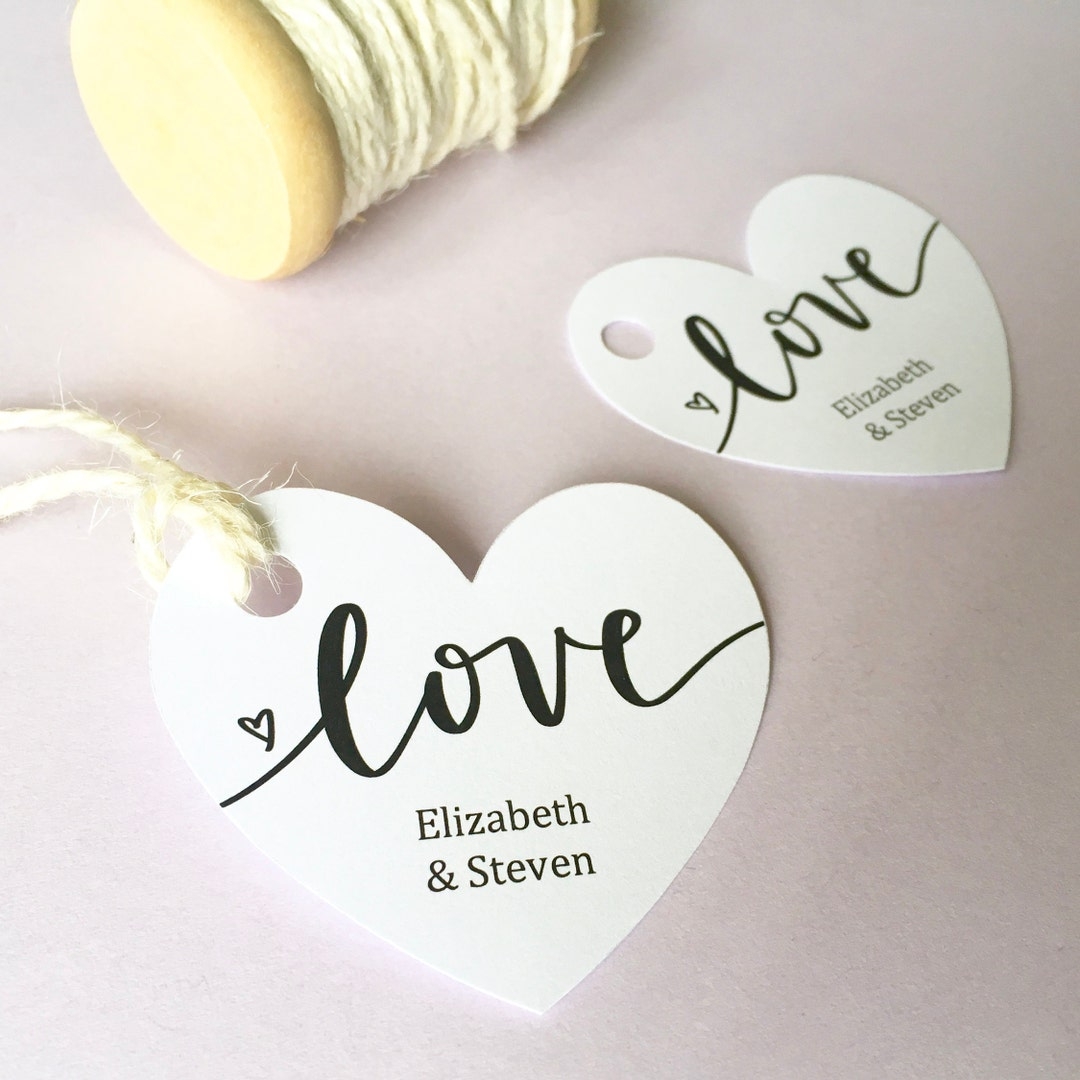 Printable Heart shaped love Gift Tag Template editable Personalize Digital Download Word Doc DIY Wedding Favors Shower Favors Etc Etsy