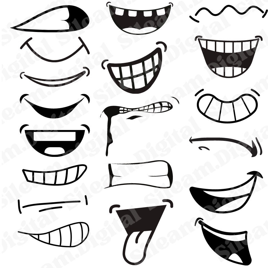 Printable Mouths Etsy