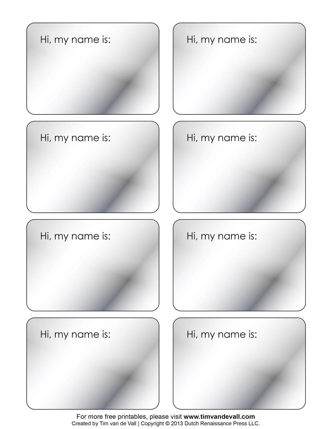 Printable Name Tags Compatible W Avery Templates 5395 05395
