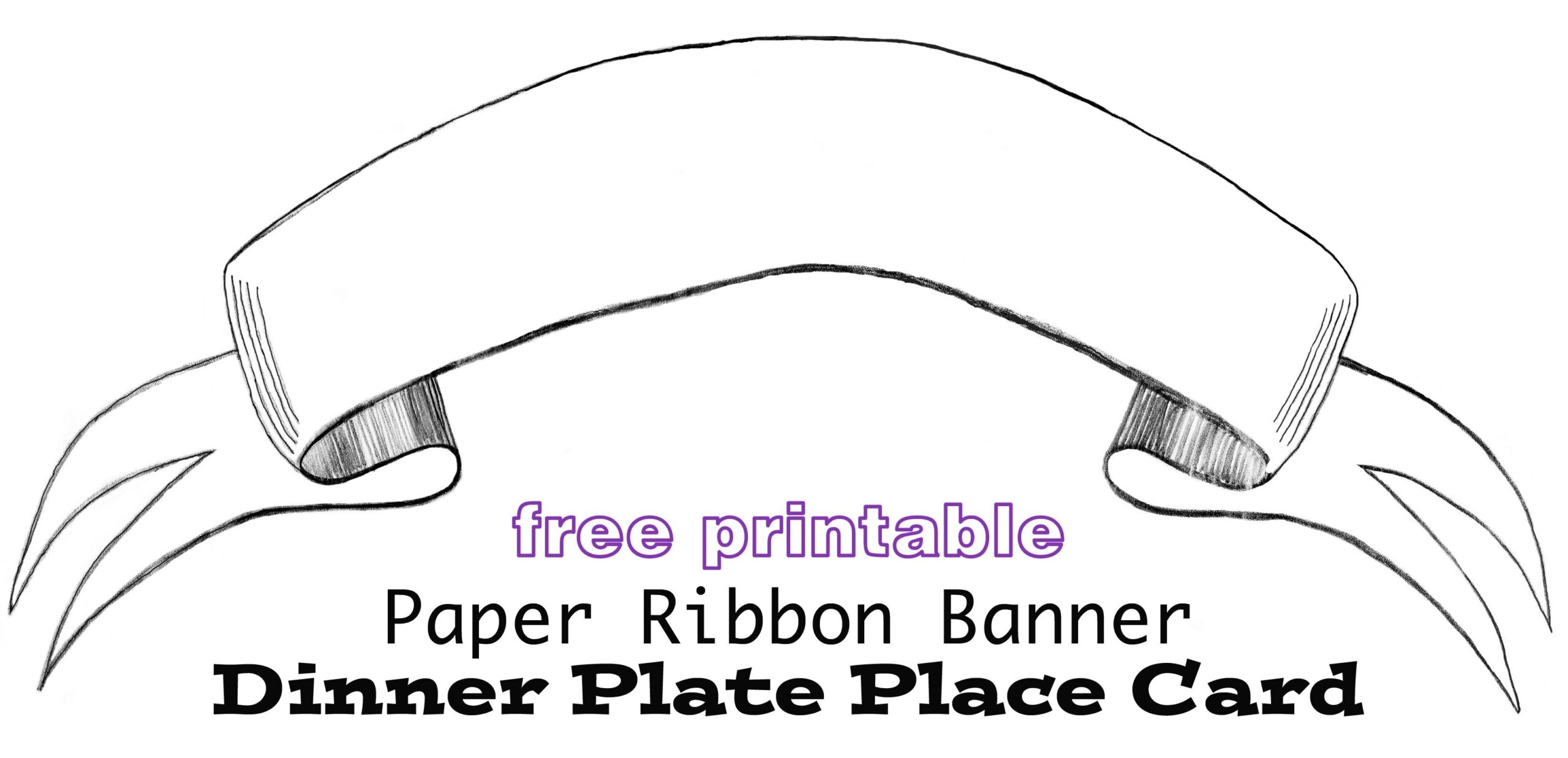 Printable Paper Banner Dinner Plate Place Card In My Own Style
