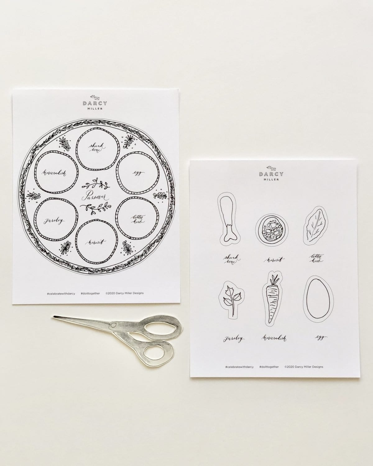Printable Passover Seder Plate
