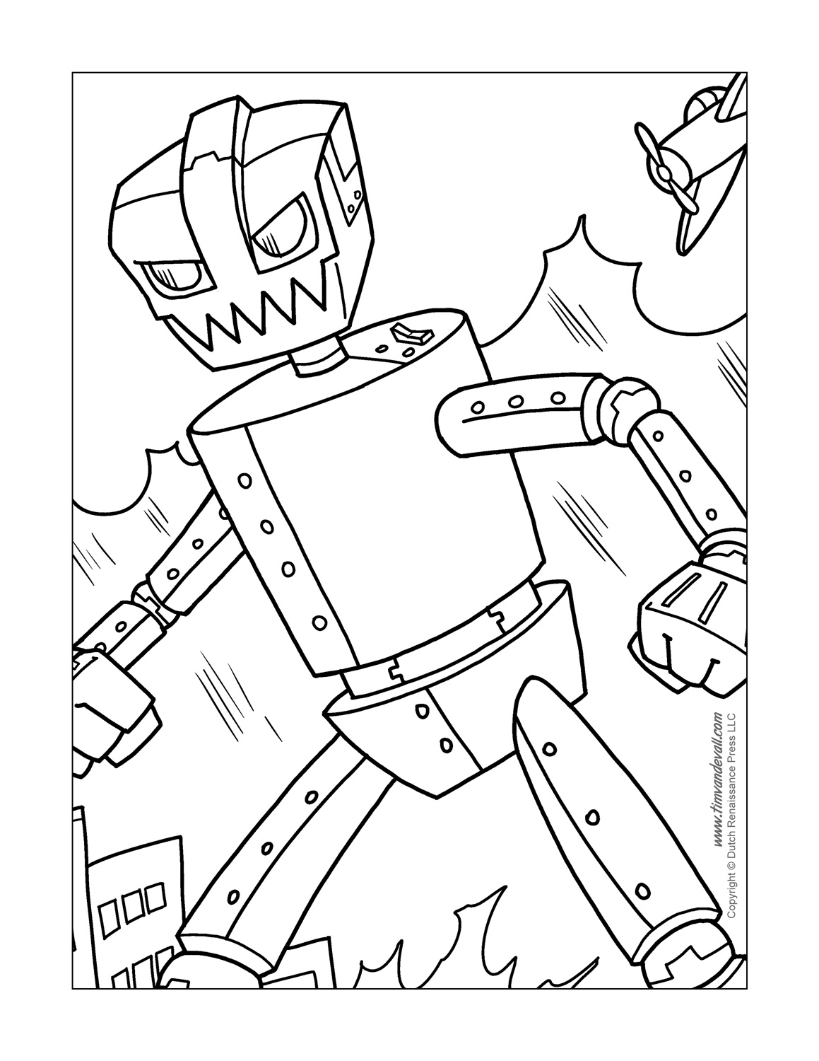 Free Printable Coloring Pages Robots