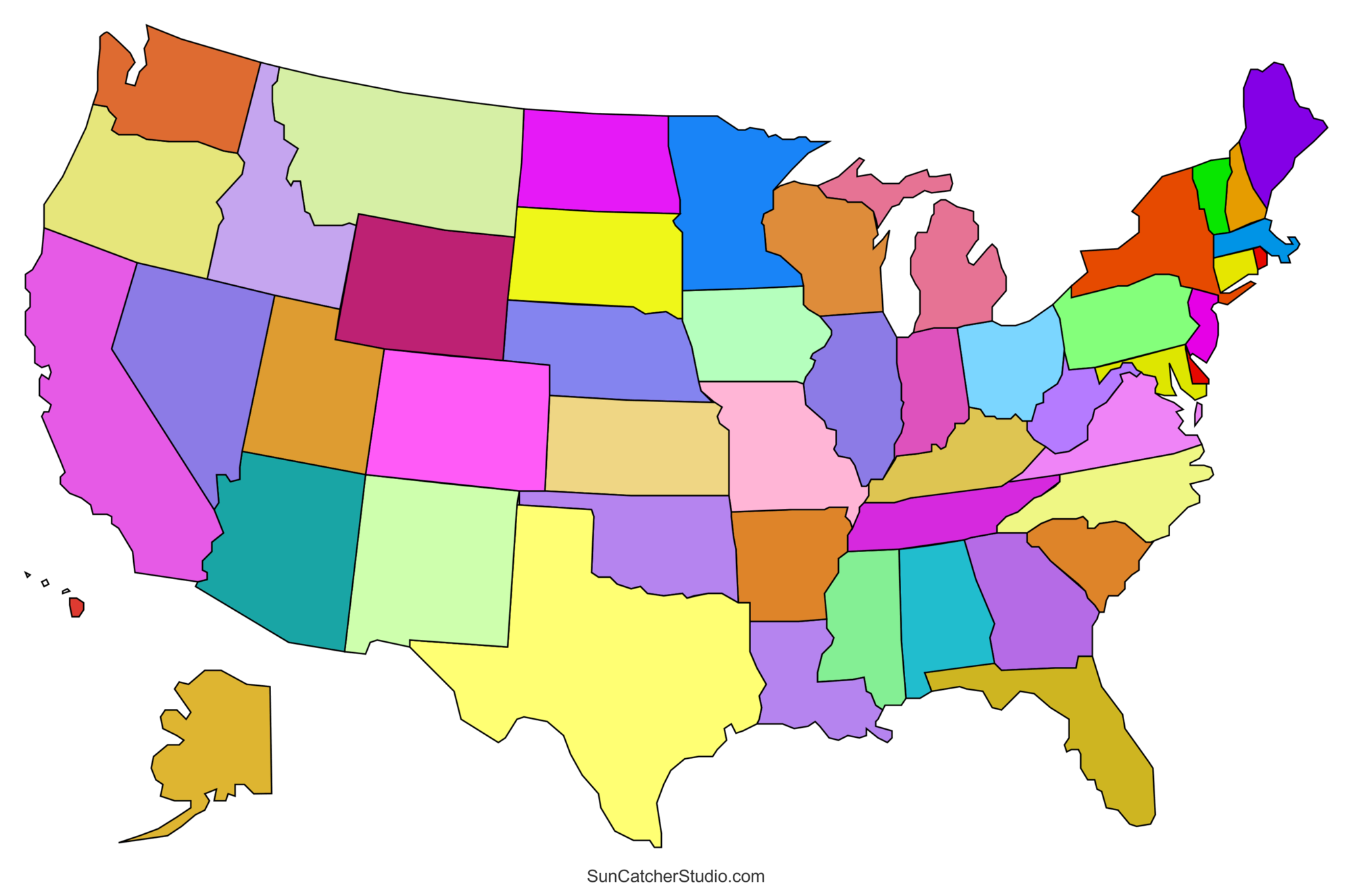Full Page Printable Us Map
