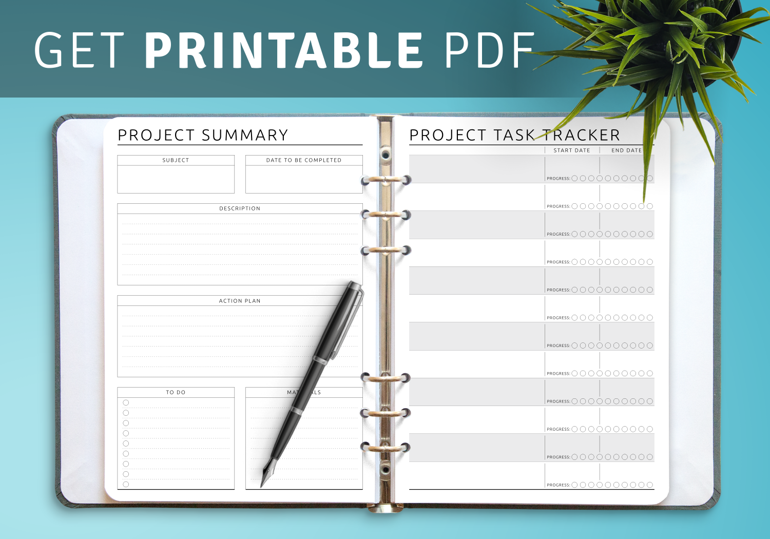 Project Planning Template Structured Customizable PDF Tool