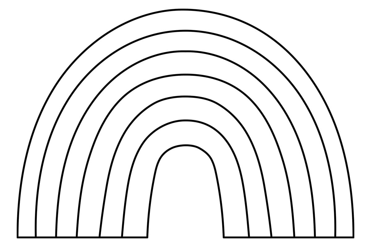 Free Printable Large Rainbow Template Pdf