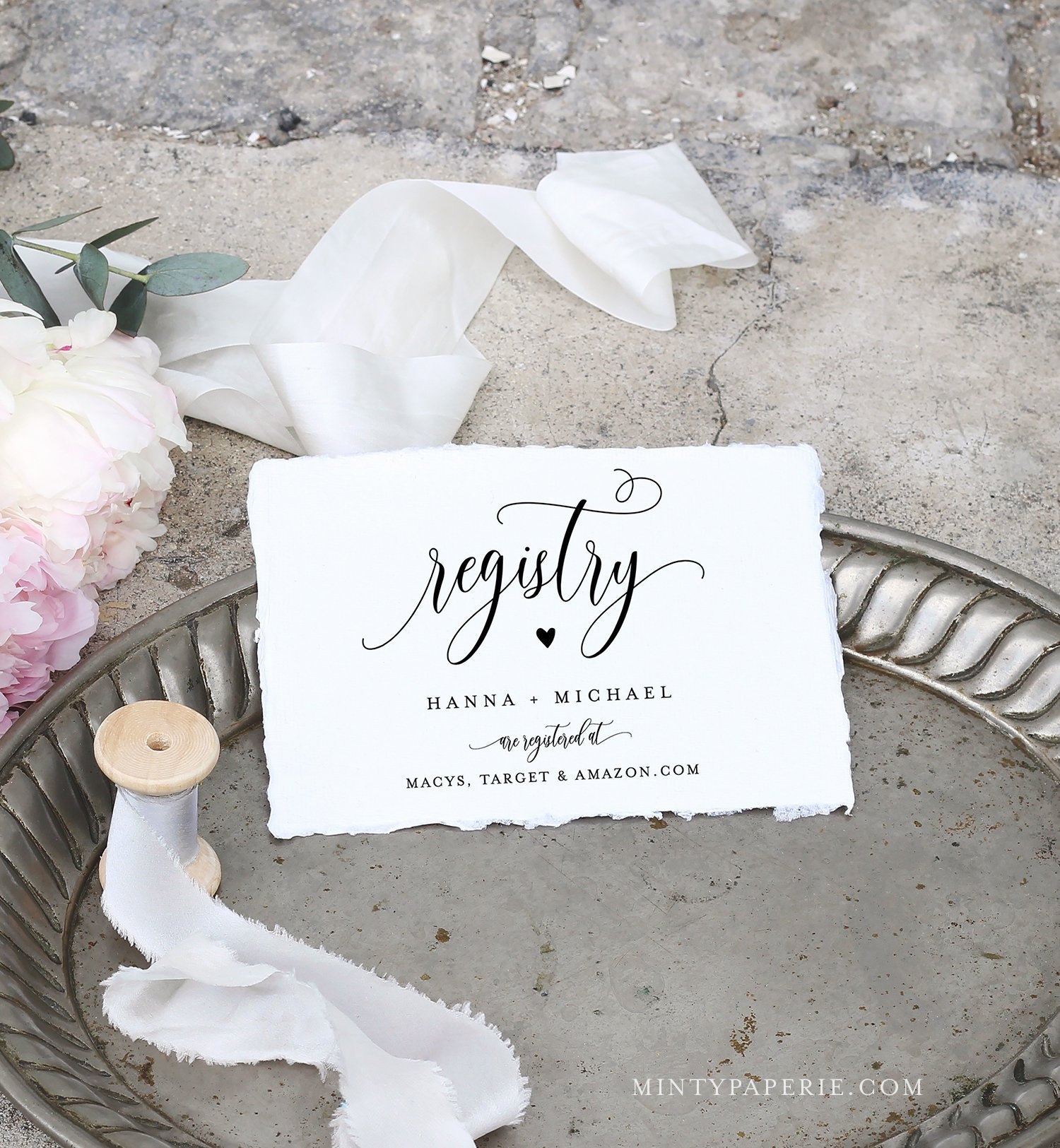 Registry Card Template Bridal Shower Registry Insert Wedding Registry 100 Editable Printable Enclosure Card INSTANT DOWNLOAD 008 127EC Etsy