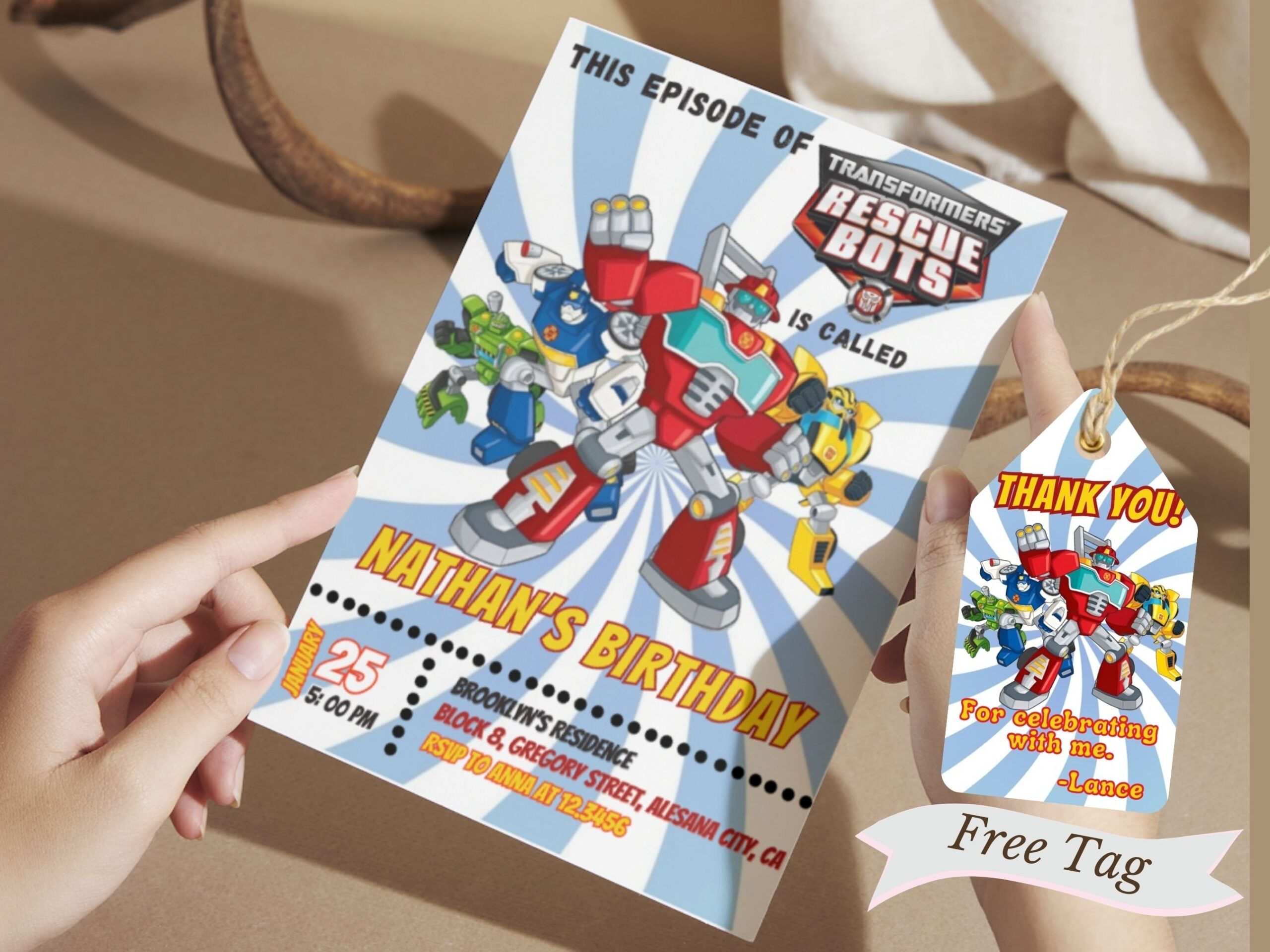 Printable Transformers Birthday Invitation Free Template