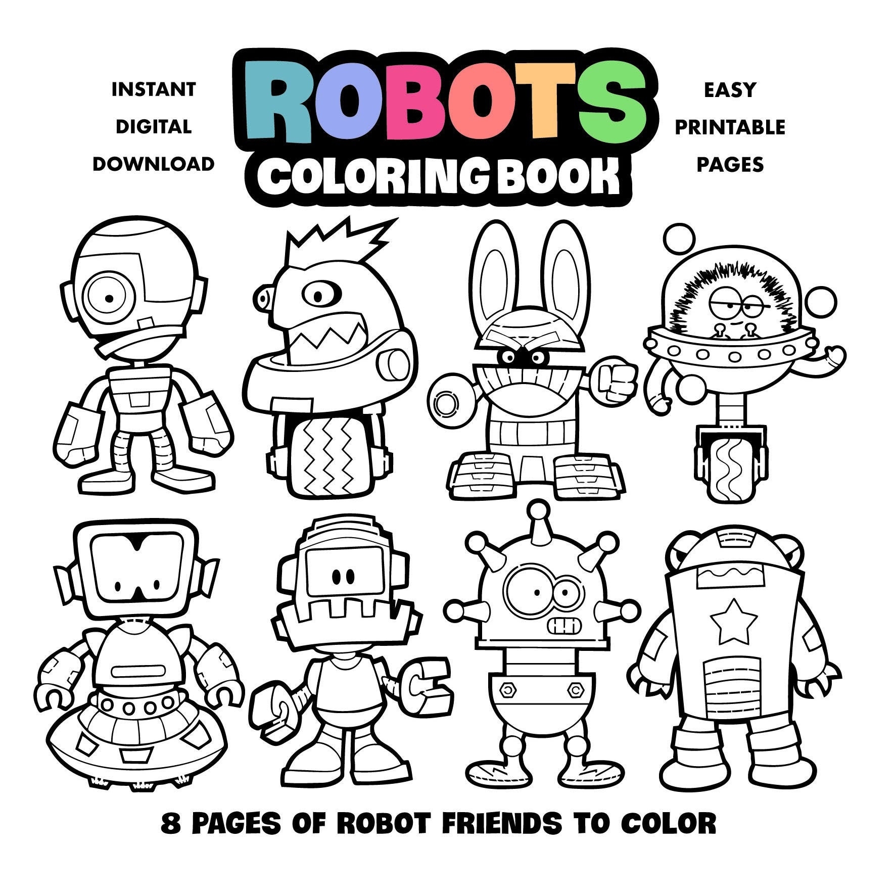 Robots Coloring Book For Kids Printable Coloring Pages For 