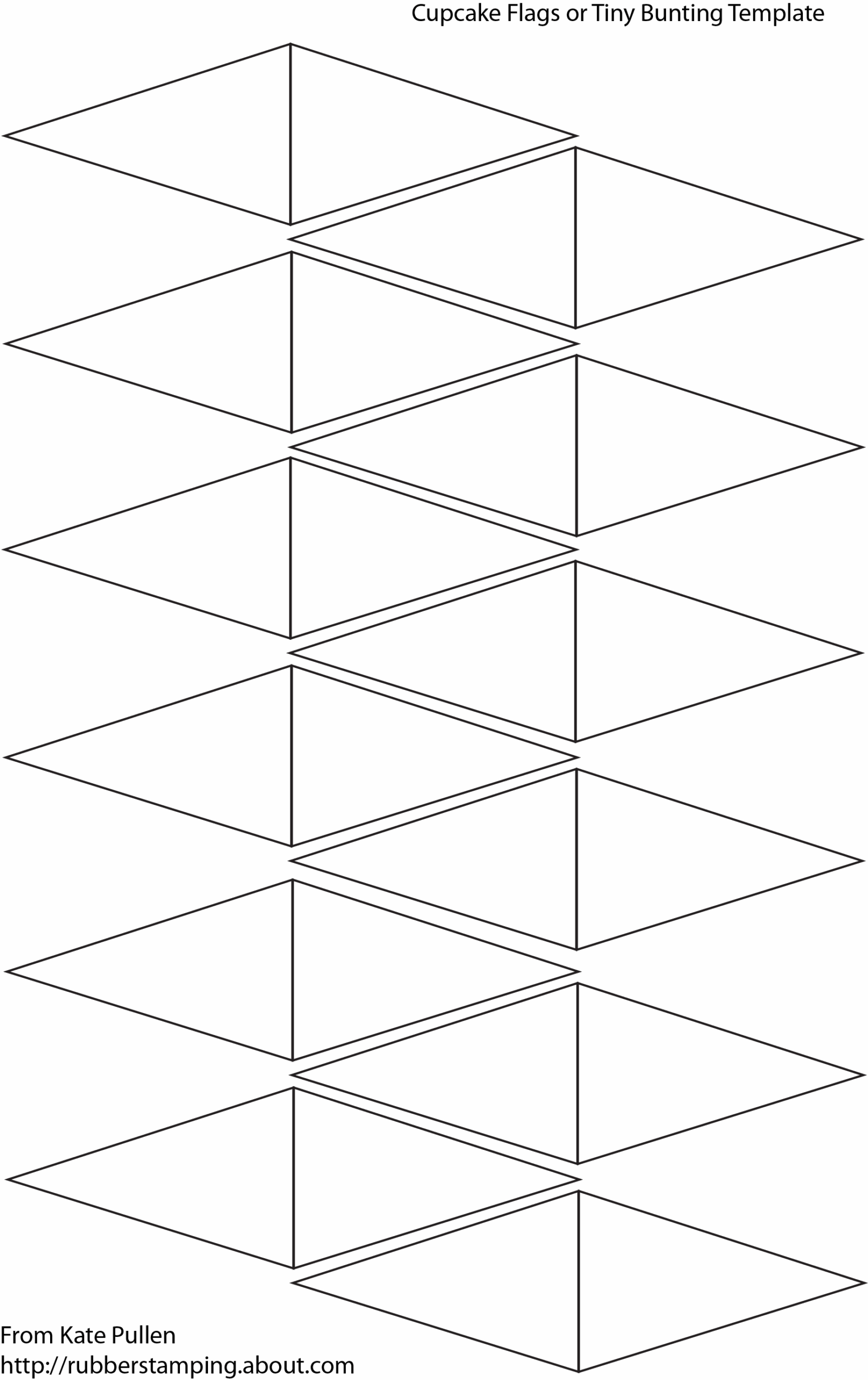Free Printable Cupcake Flag Template
