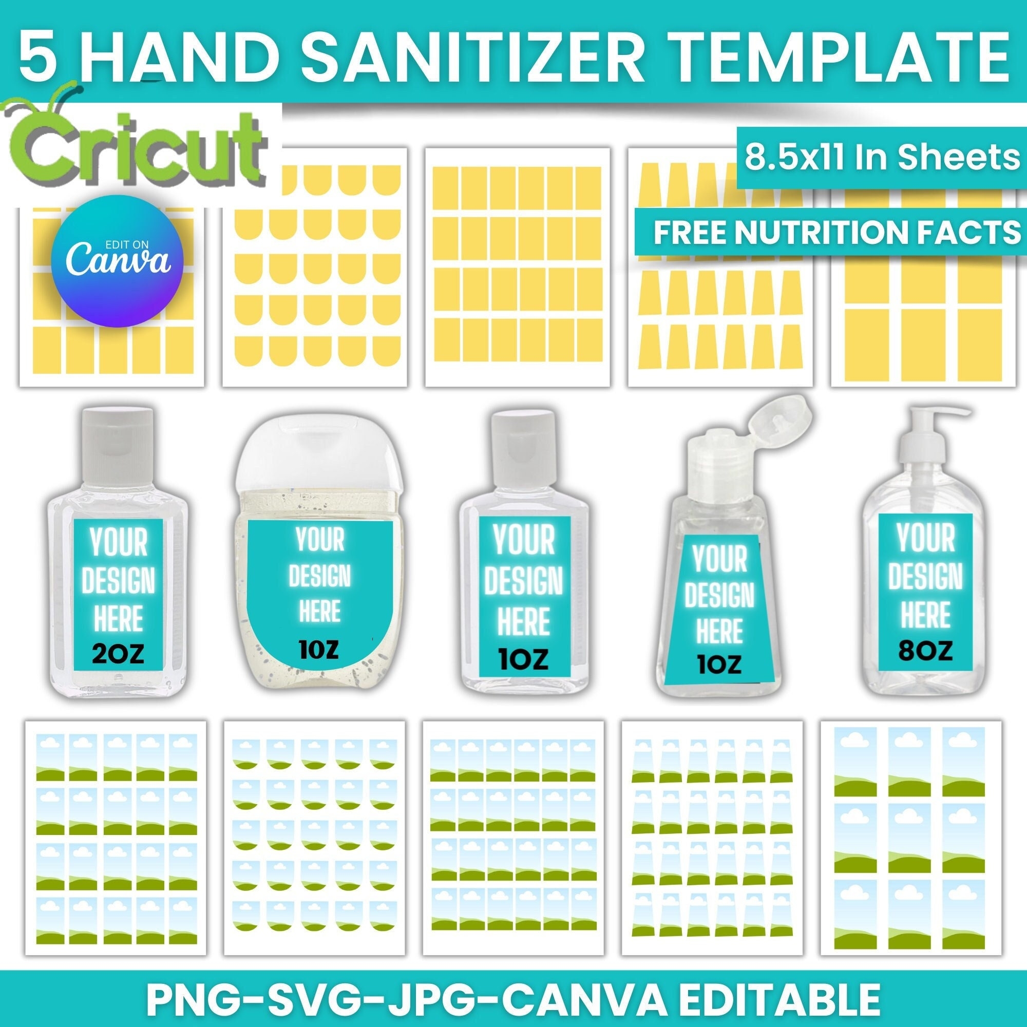 Sanitizer Template Etsy