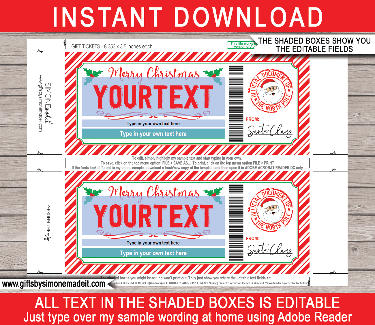 Free Printable Christmas Gift Certificates Templates
