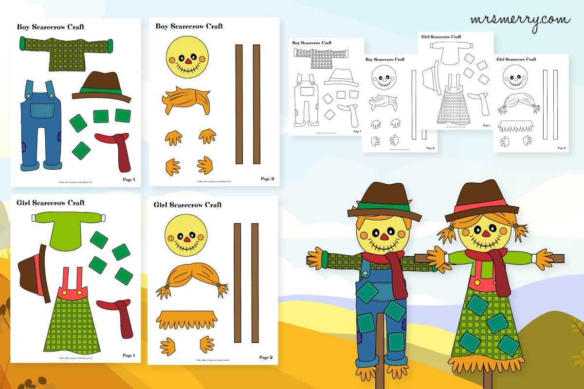 Big Free Printable Scarecrow Template