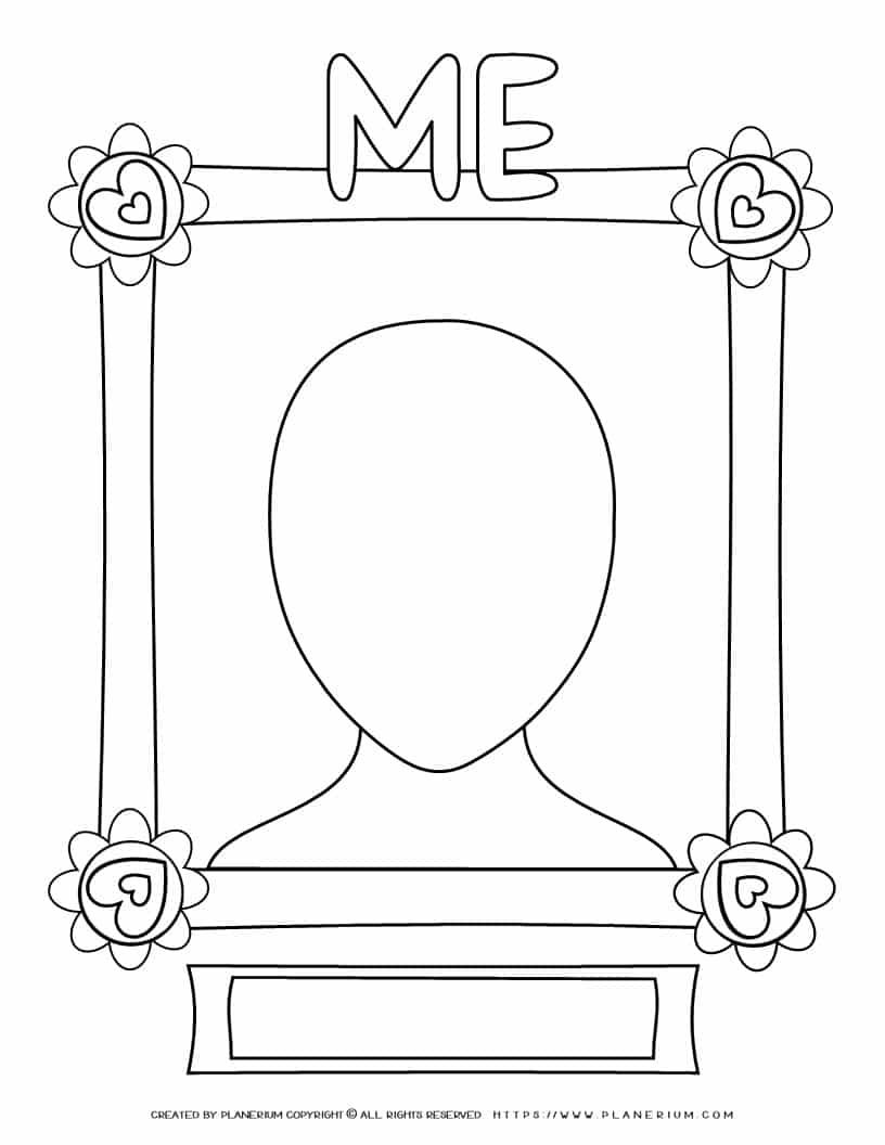 Self Portrait Template Free Printable