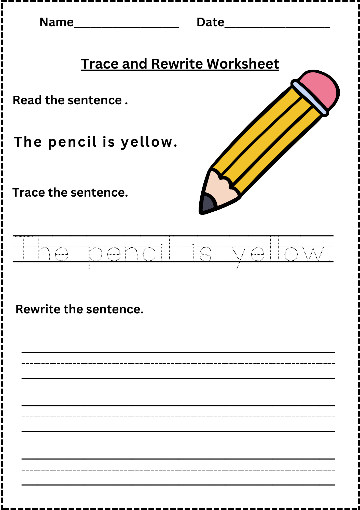 Free Printable Sentence Writing Worksheets