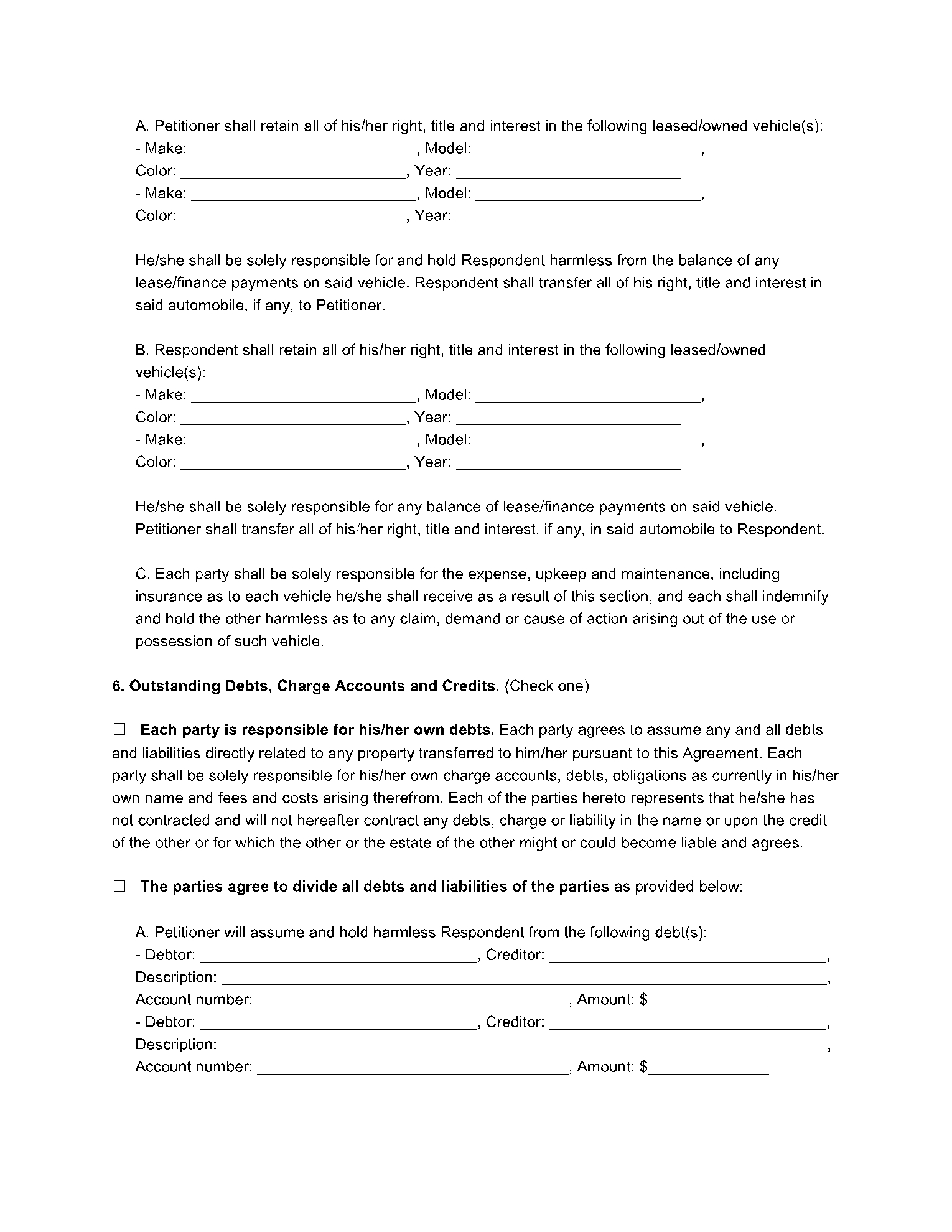Separation Agreement Template Get Free Sample Now