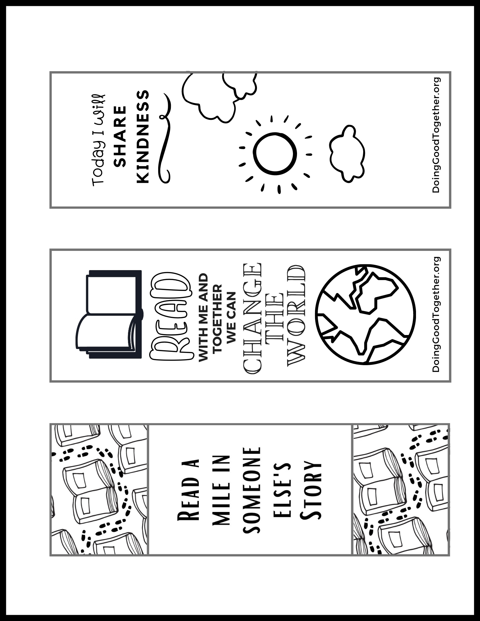 Printable Blank Bookmark Template