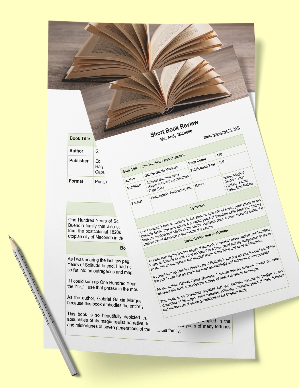Free Printable Book Review Template Ks3