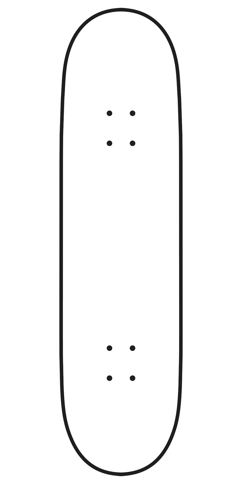 Blank Printable Skateboard Deck Template