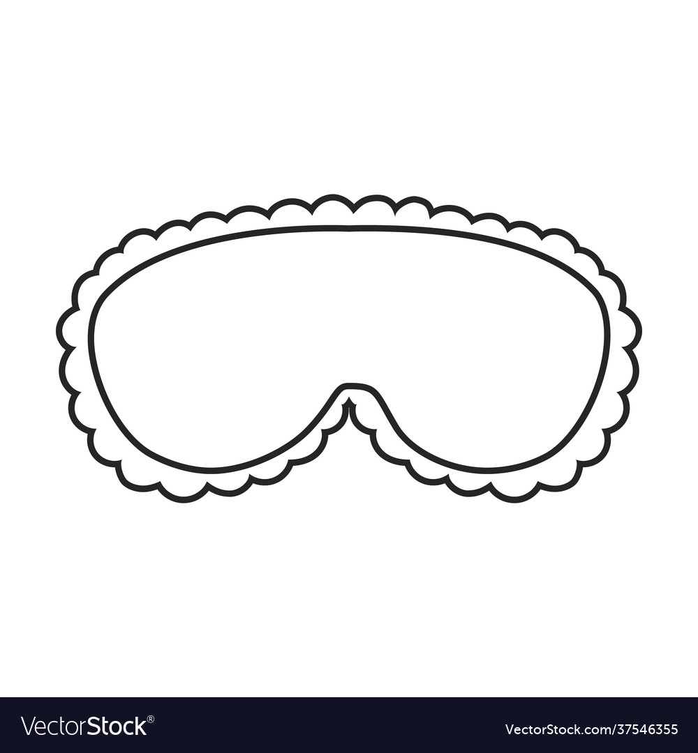 Sleep Mask Outline Icon Royalty Free Vector Image