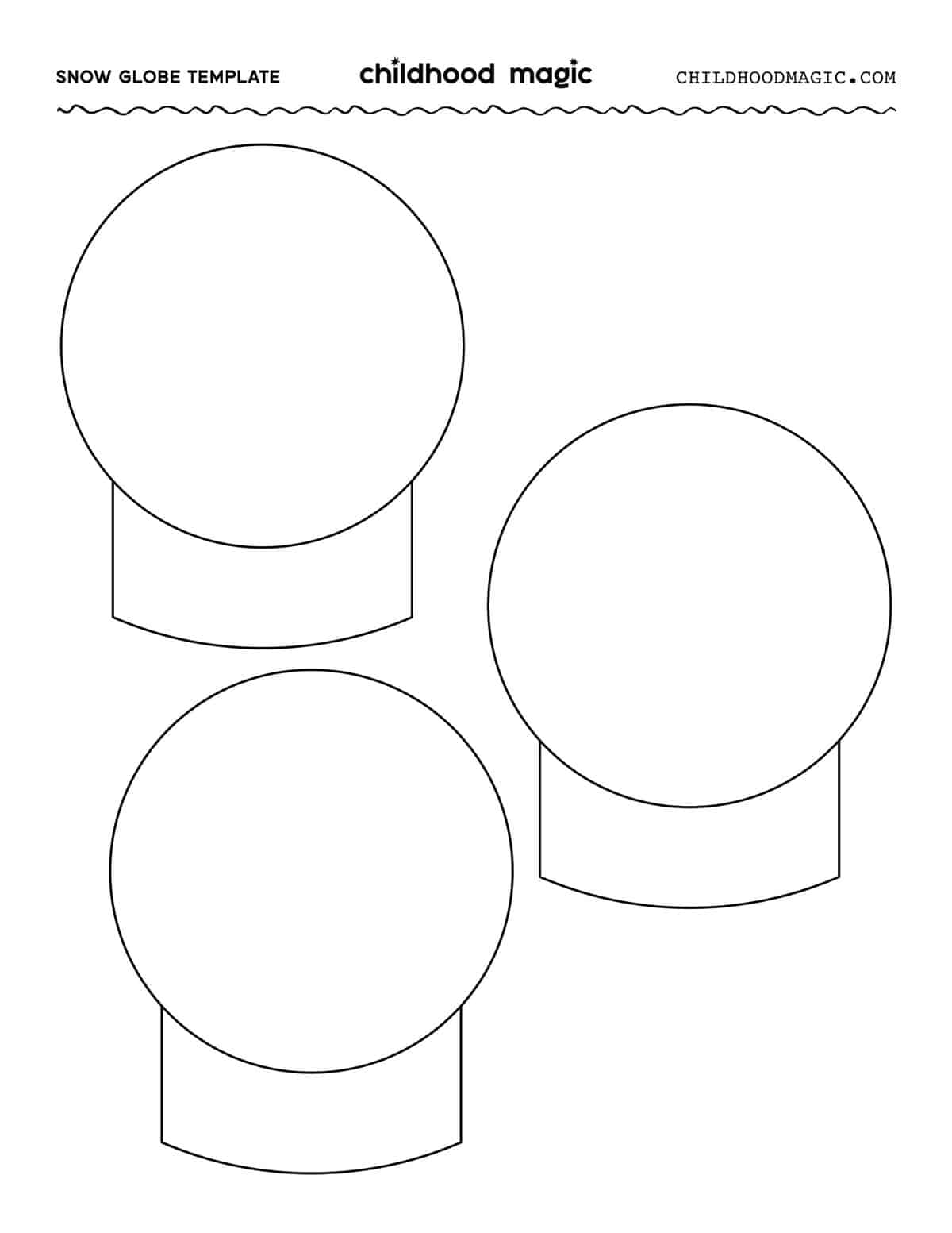 Snow Globe Craft Template Free Printable