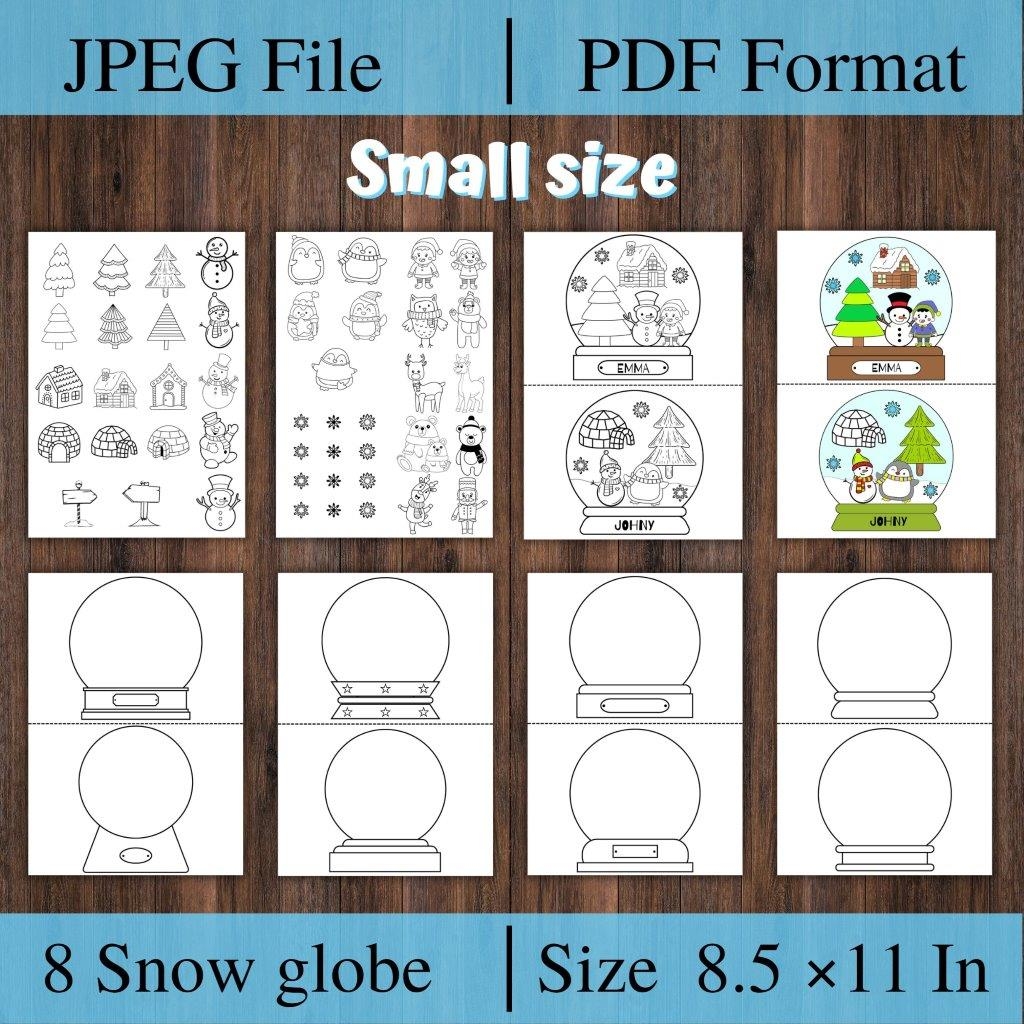 Free Printable Snowglobe Templates