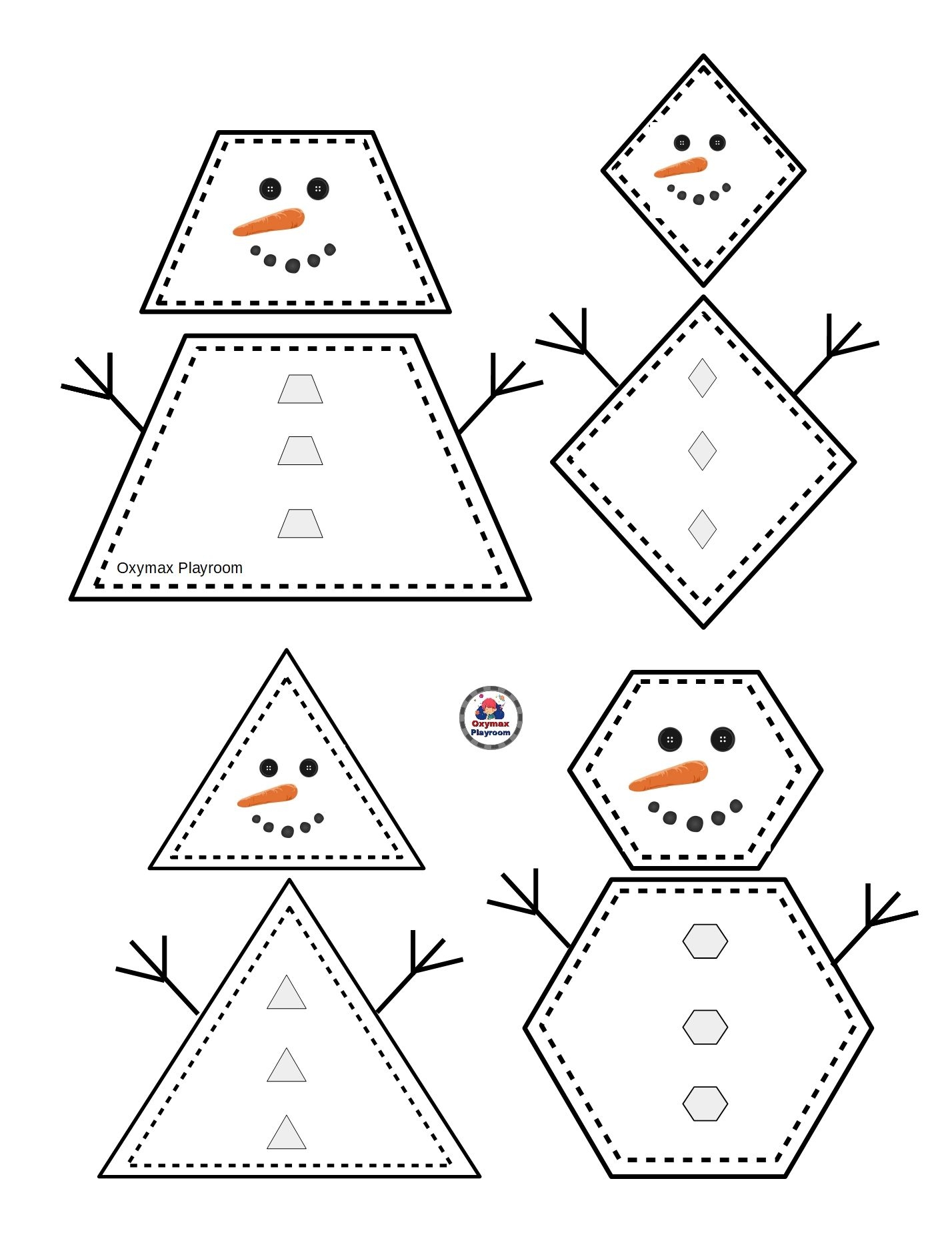 Snowman Kids Fun Game Worksheets Library