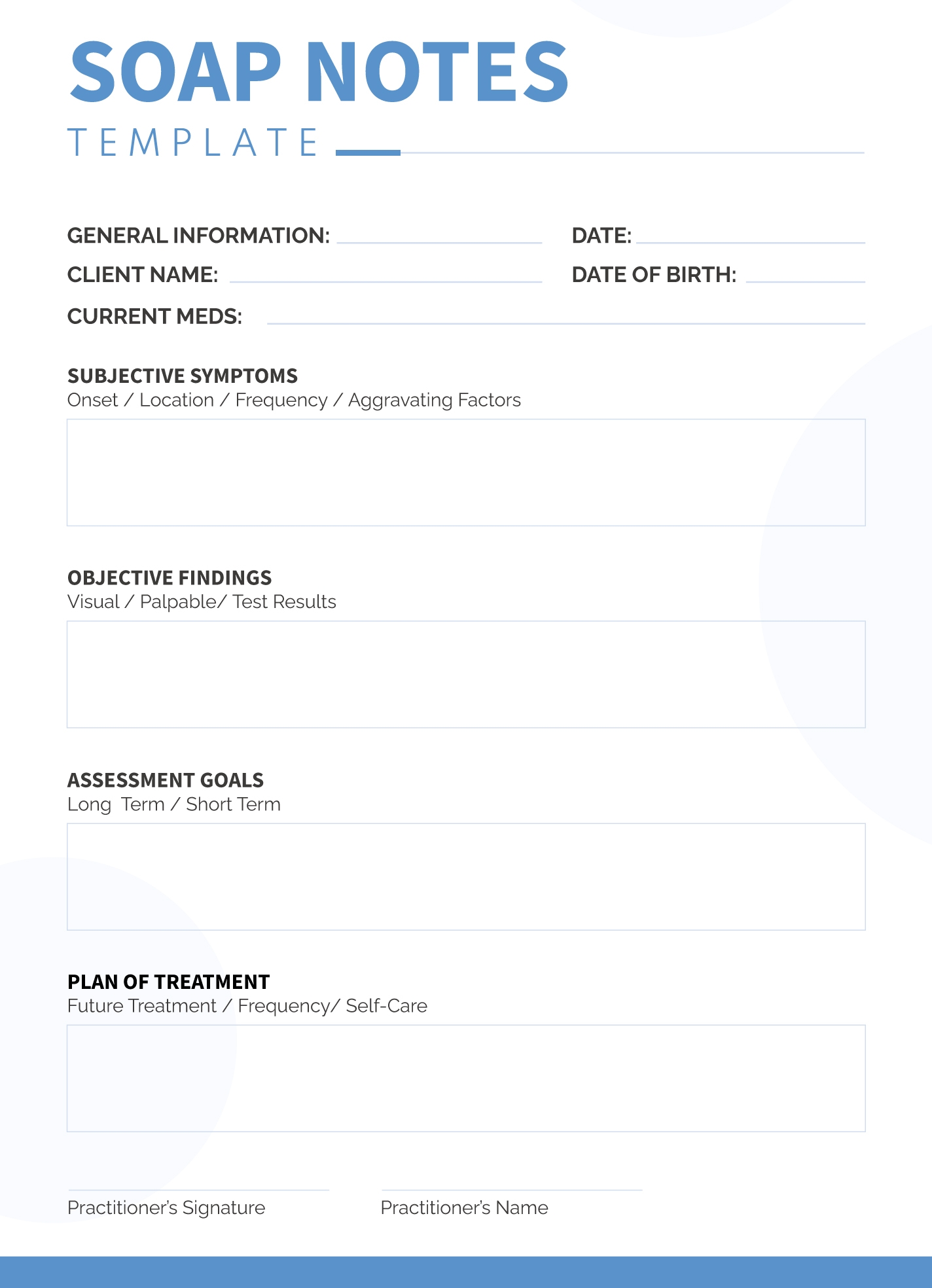 Soap Notes Free Google Docs Template Gdoc io Notes