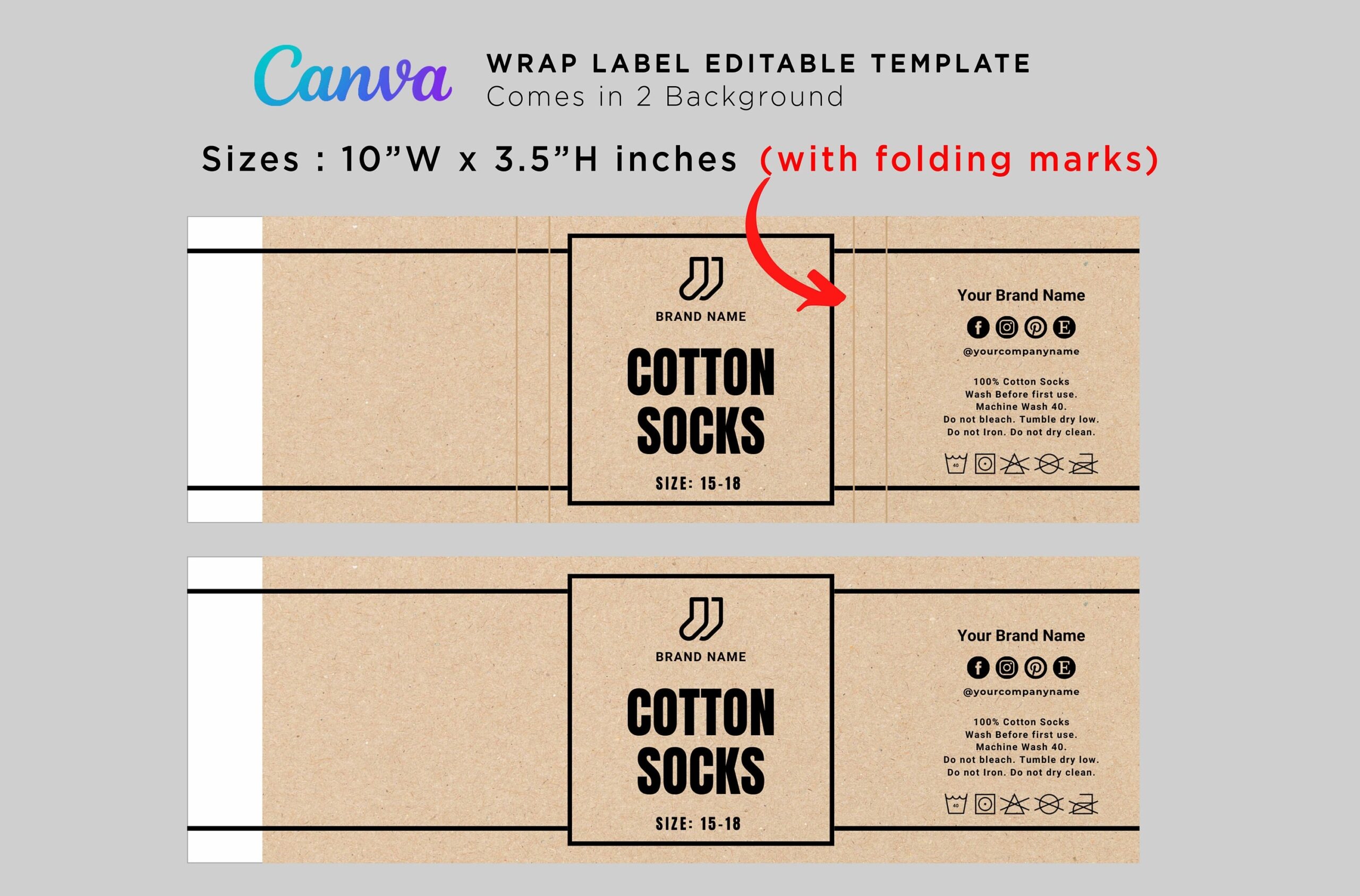 Free Printable Sock Label Template
