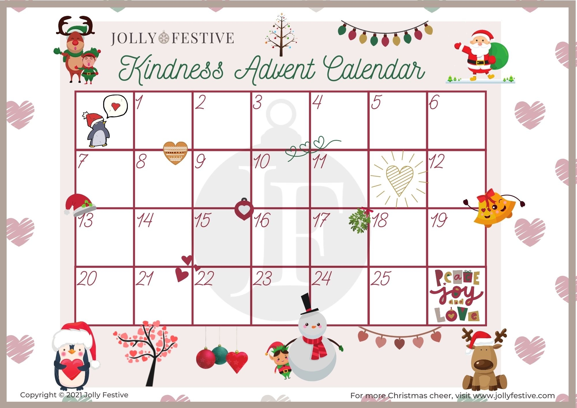 Spread Joy With A Kindness Advent Calendar Jolly Festive