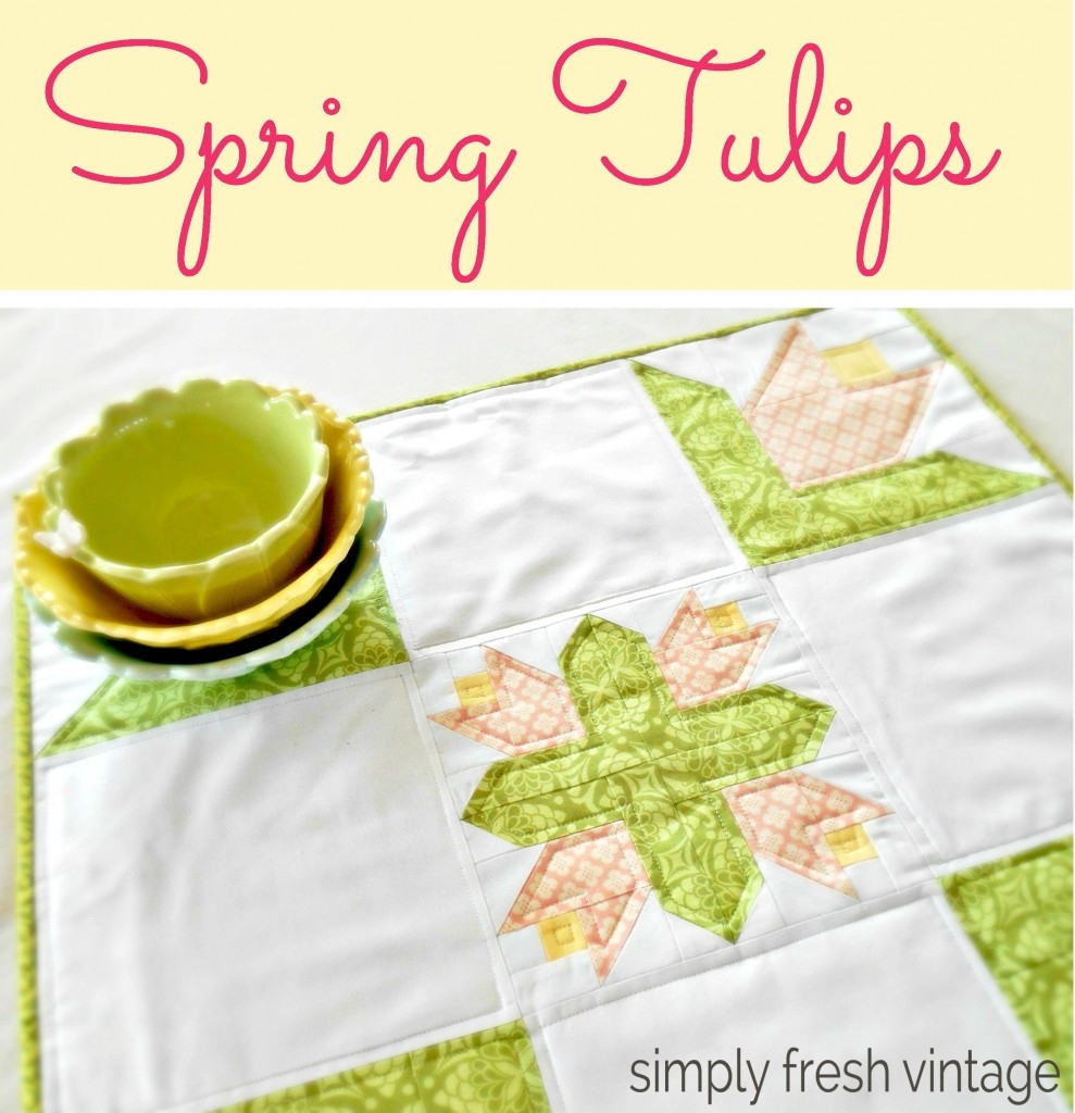 Spring Tulips Tabletopper Free Pattern