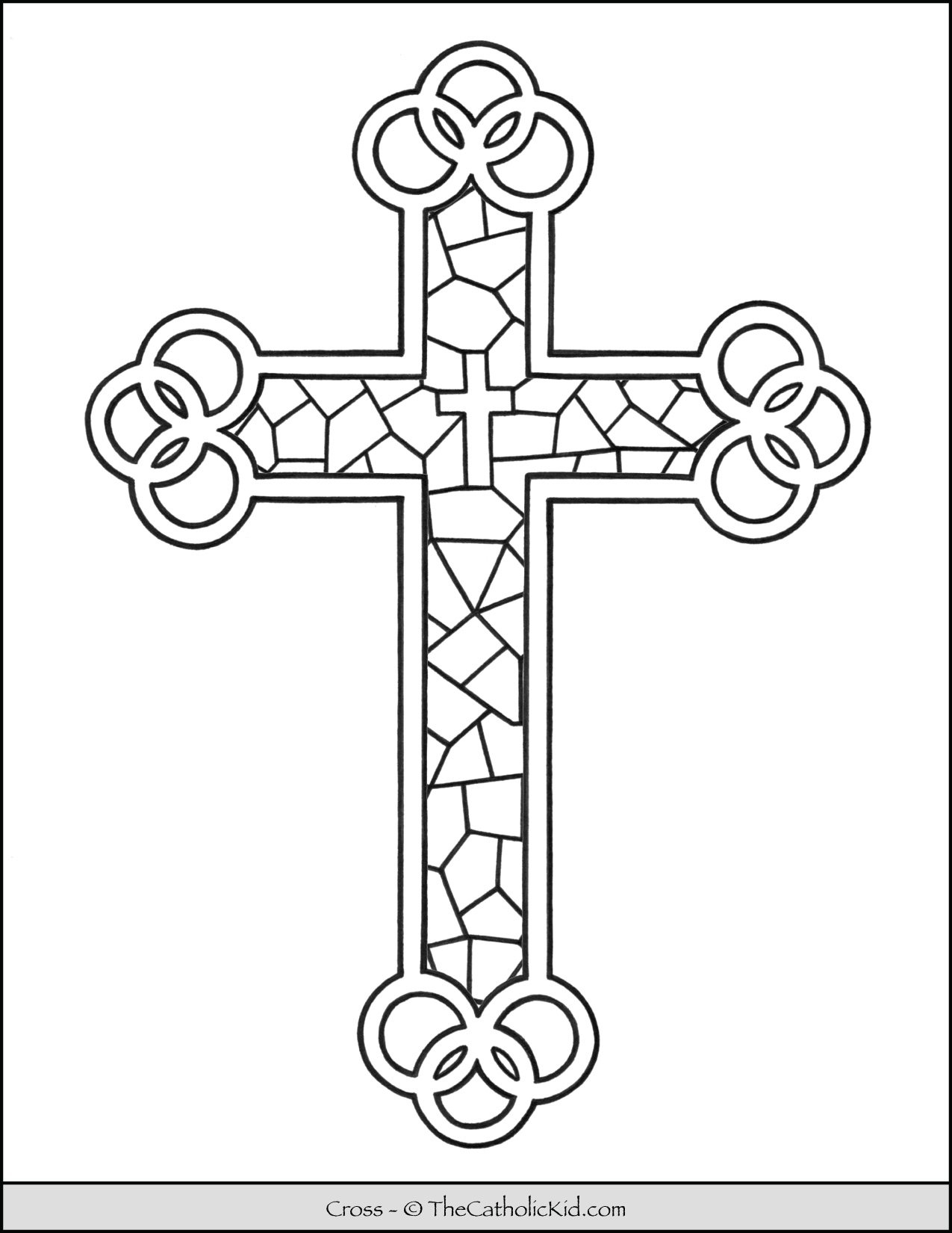 Free Printable Stained Glass Cross Patterns