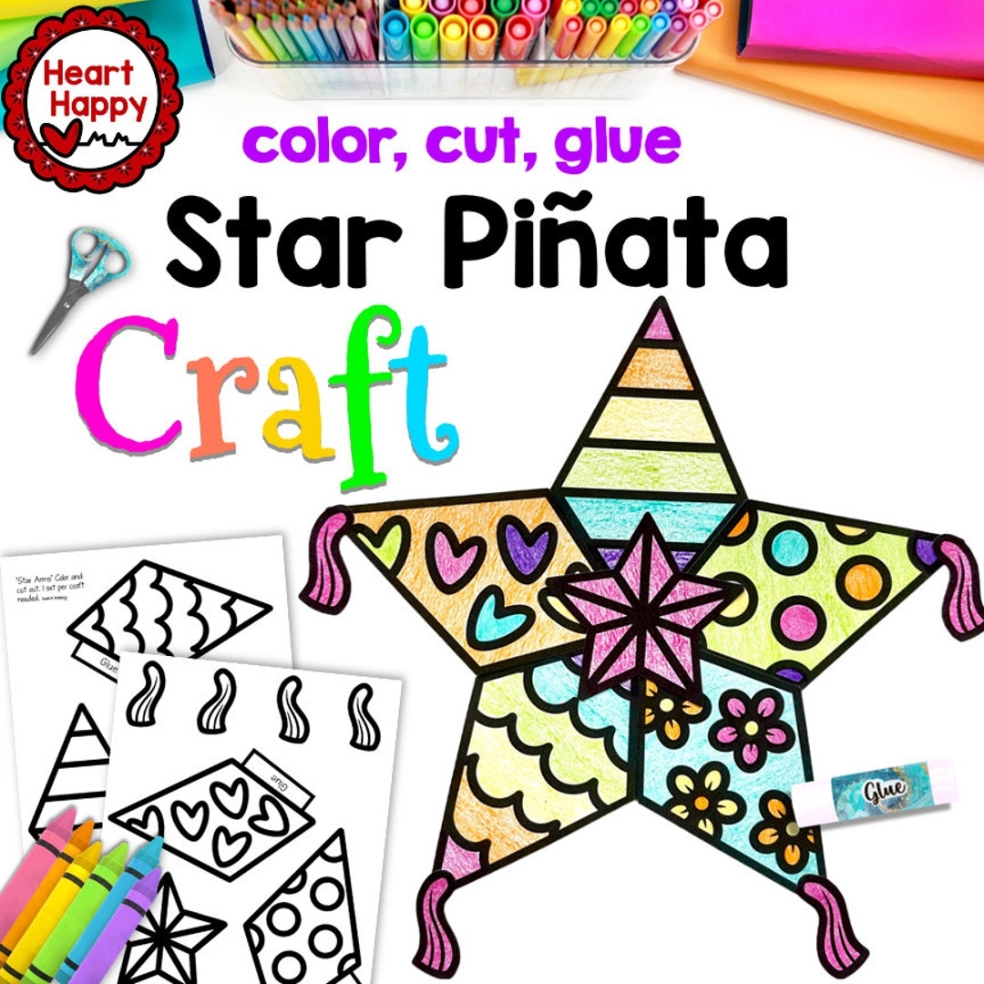 Star Craft Kids Printable Craft Template Pinata Cinco De Mayo 
