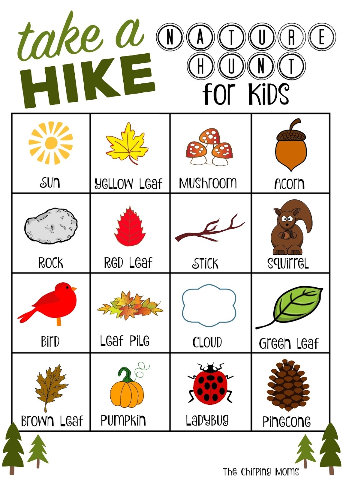 Free Printable Nature Scavenger Hunt