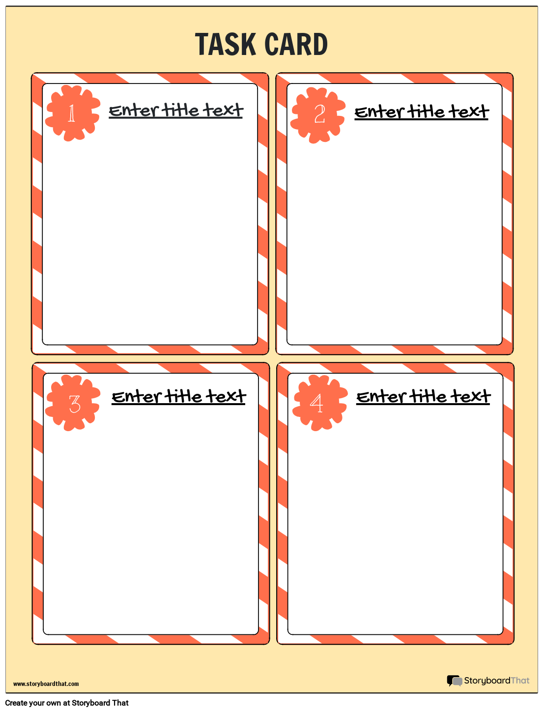 Free Printable Task Card Templates