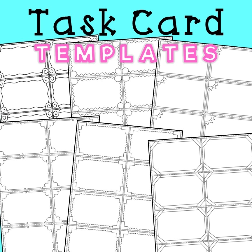 Task Card Templates EDITABLE 