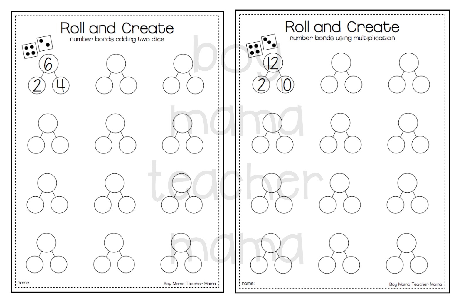 Free Printable Number Bond Template