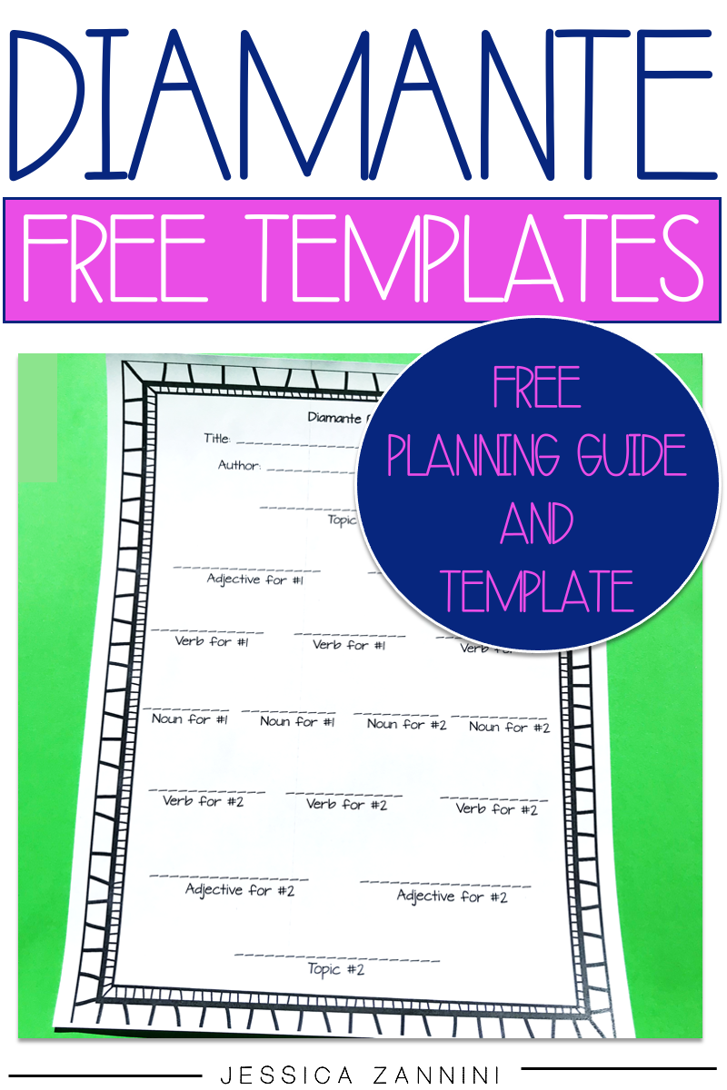 Printable Blank Diamante Poem Template