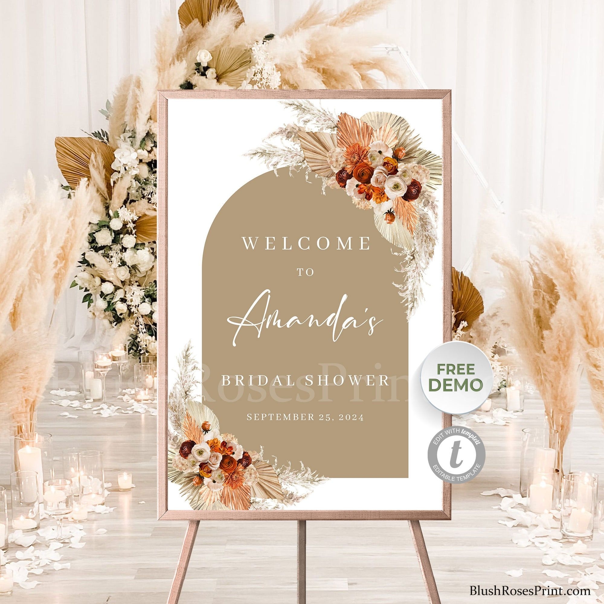 Free Printable Floral Welcome Sign Template