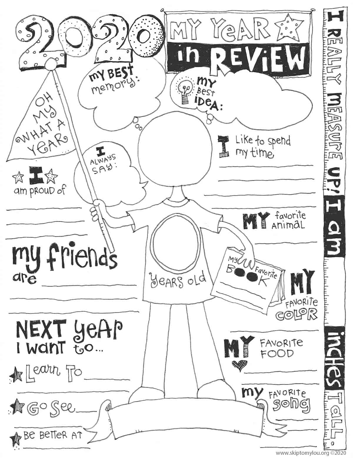 The 2024 Year In Review Coloring Page UPDATED Skip To My Lou