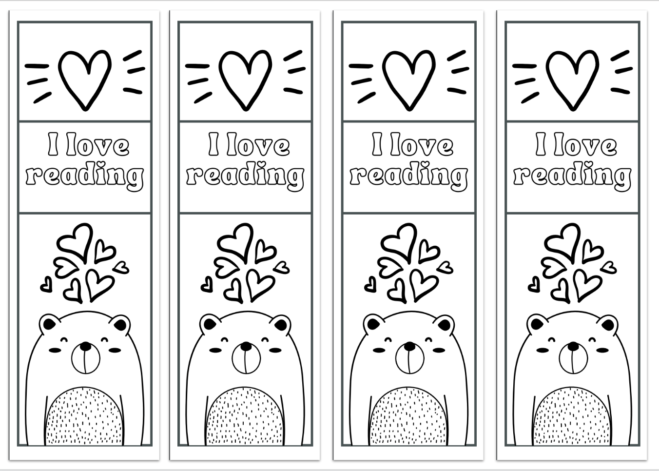 Bookmark Template Free Printable
